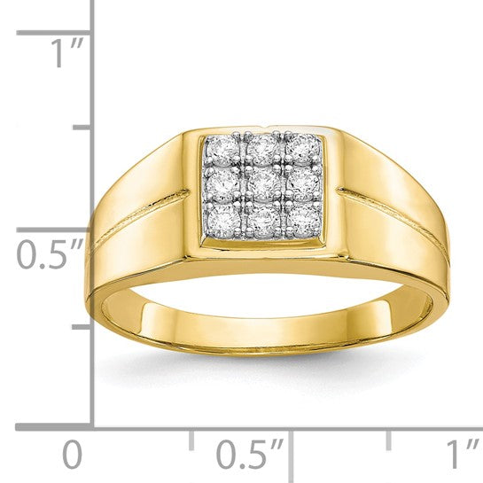 10kt Yellow Gold Men's CZ Ring