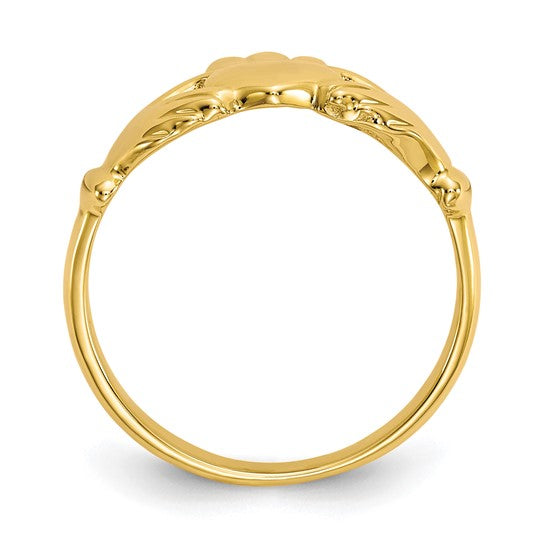 10kt Yellow Gold Polished Claddagh Ring