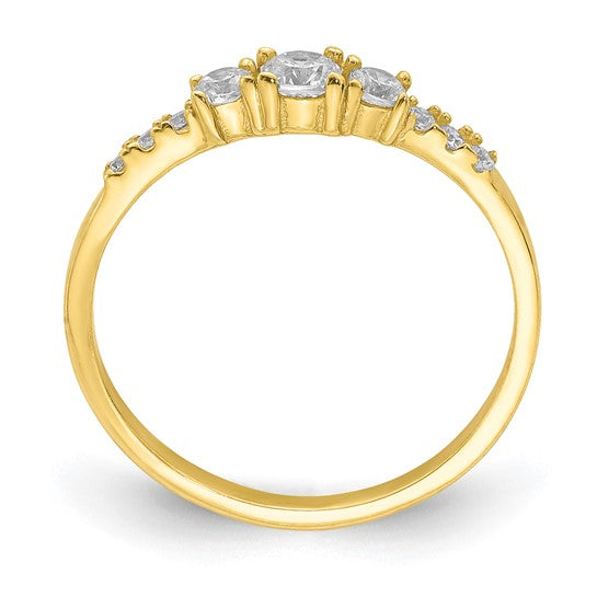 10KT Yellow Gold CZ Fancy Child's Ring
