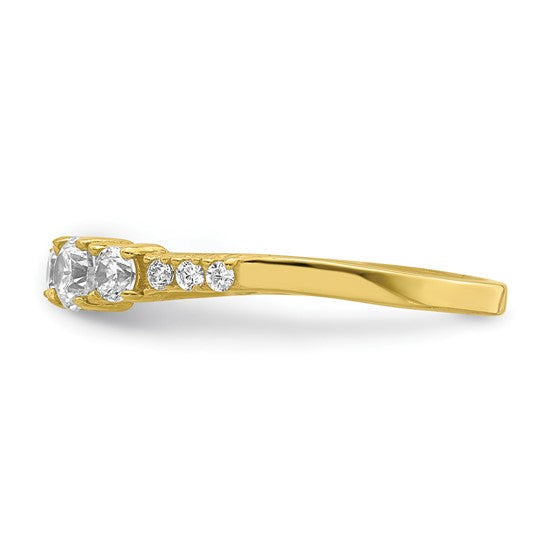 10KT Yellow Gold CZ Fancy Child's Ring