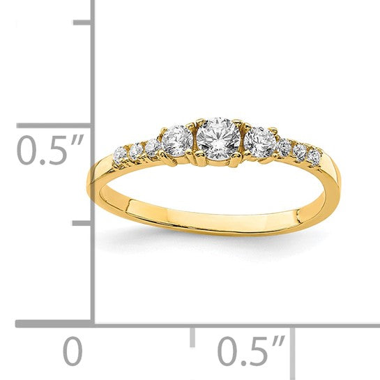 10KT Yellow Gold CZ Fancy Child's Ring