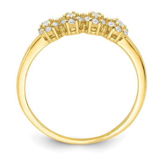 10KT Yellow Gold CZ Stackable Ring