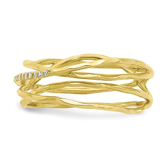 10KT Yellow Gold CZ Ring