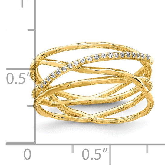 10KT Yellow Gold CZ Ring
