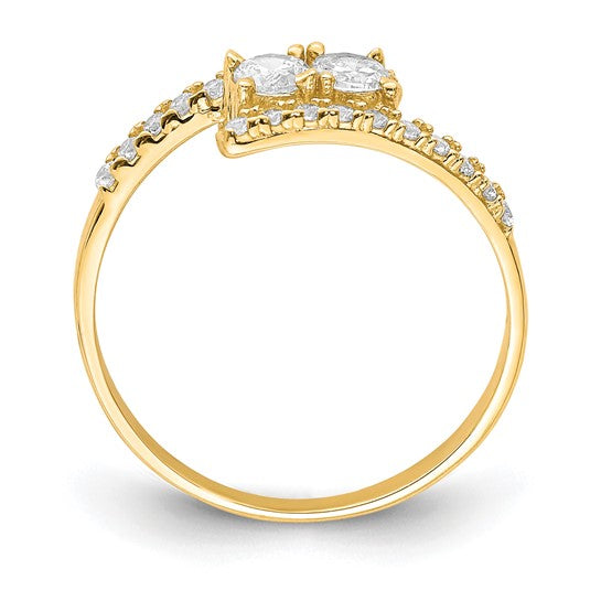 10KT Yellow Gold CZ Fancy Ring