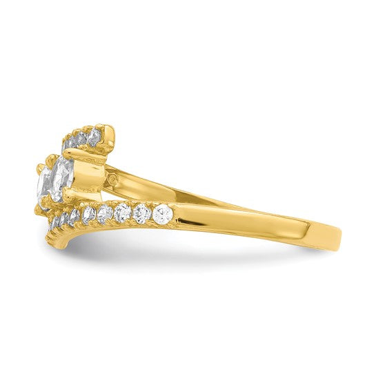 10KT Yellow Gold CZ Fancy Ring