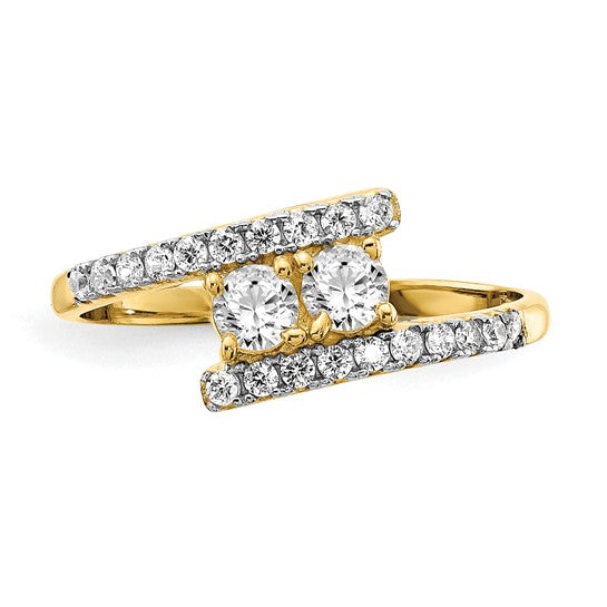 10KT Yellow Gold CZ Fancy Ring