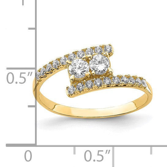 10KT Yellow Gold CZ Fancy Ring