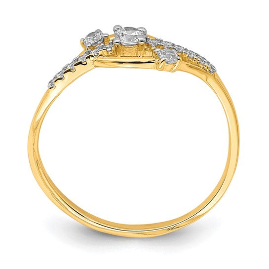 10KT Yellow Gold CZ Fancy Ring