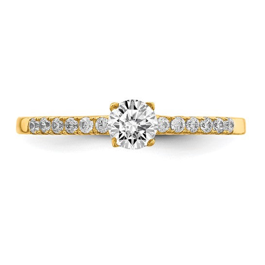 10KT Yellow Gold CZ Fancy Ring