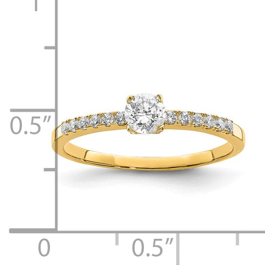 10KT Yellow Gold CZ Fancy Ring