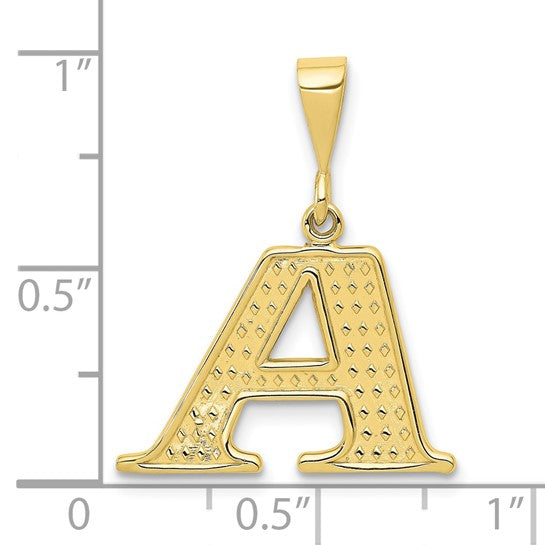 10kt Yellow Gold Initial A Pendant
