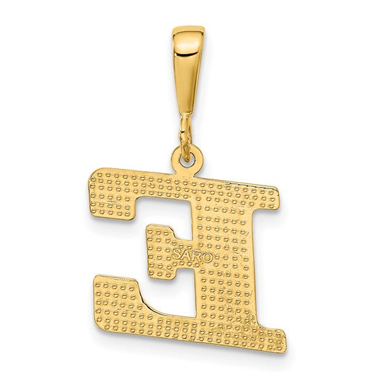 10kt Yellow Gold Initial E Pendant