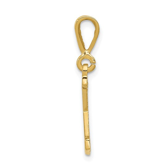 10kt Yellow Gold Initial K Pendant