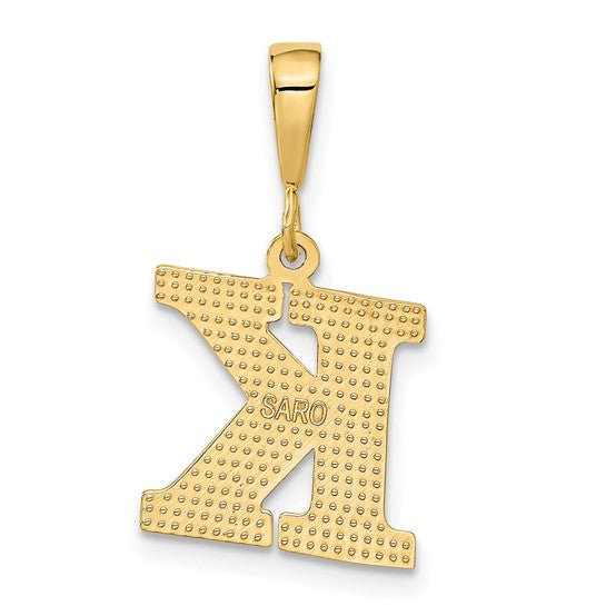 10kt Yellow Gold Initial K Pendant