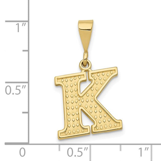 10kt Yellow Gold Initial K Pendant