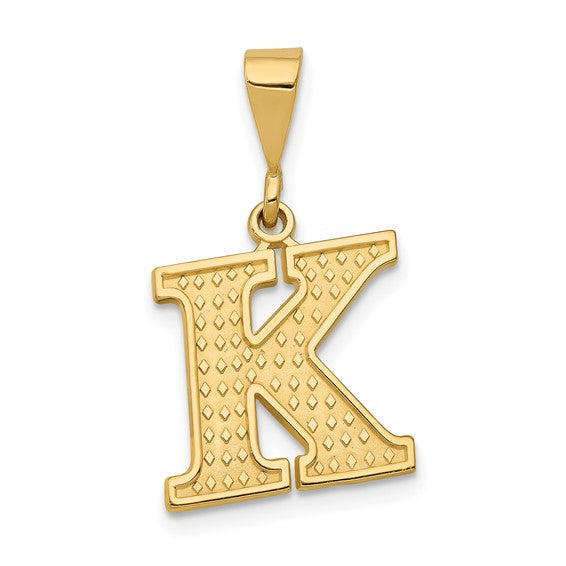 10kt Yellow Gold Initial K Pendant