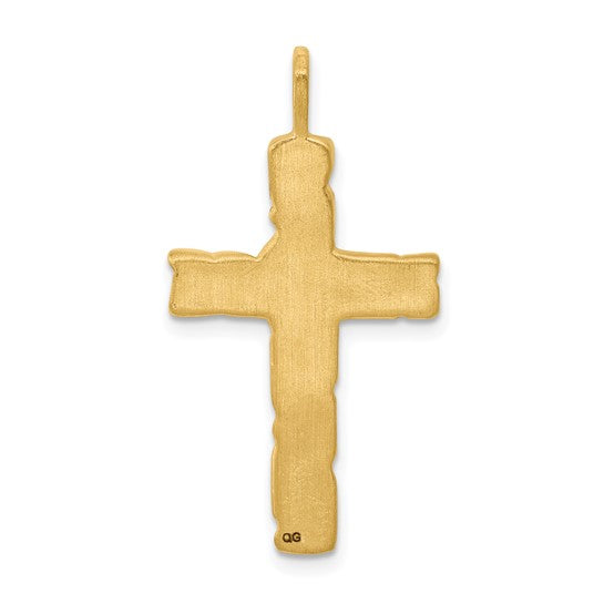 10kt Yellow Gold Nugget Cross Pendant