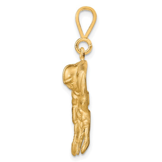 10KT Yellow Gold Football Charm