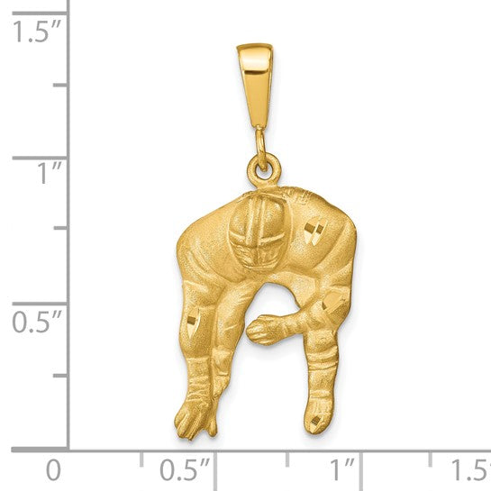 10KT Yellow Gold Football Charm