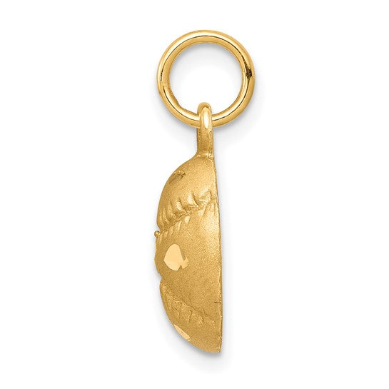 10KT Yellow Gold Baseball Charm