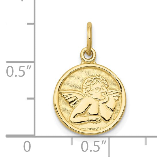 10kt Yellow Gold Polished Angel Charm