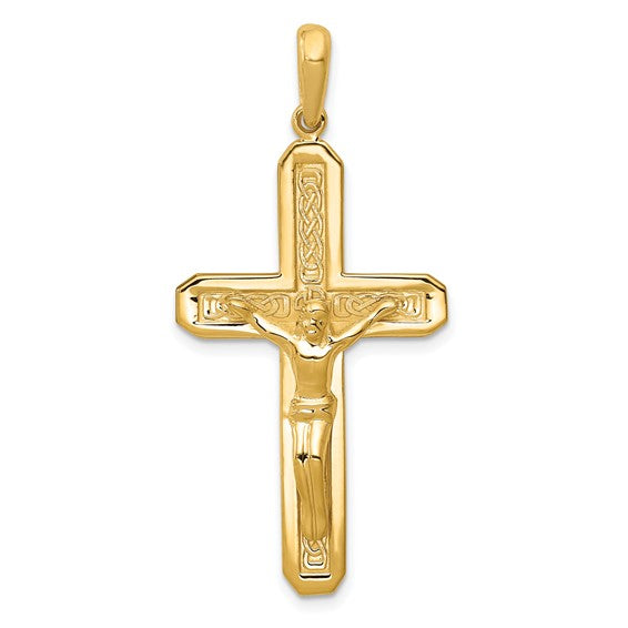 10kt Yellow Gold Polished Crucifix Pendant