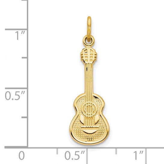 10kt Yellow Gold Guitar Charm