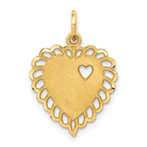10kt Yellow Gold Heart Charm