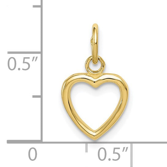 10kt Yellow Gold Polished Cut-out Heart Pendant