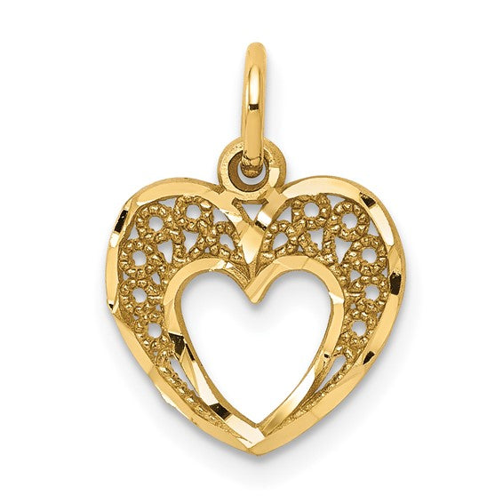 10kt Yellow Gold Heart Charm