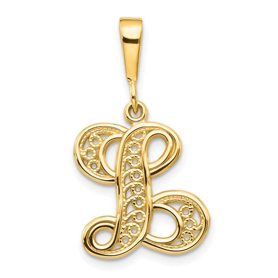 10kt Yellow Gold Initial L Pendant