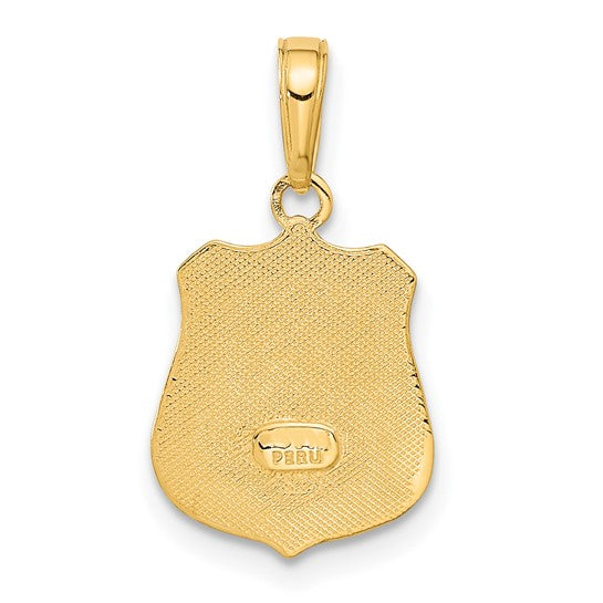 10kt Yellow Gold Police Badge Pendant
