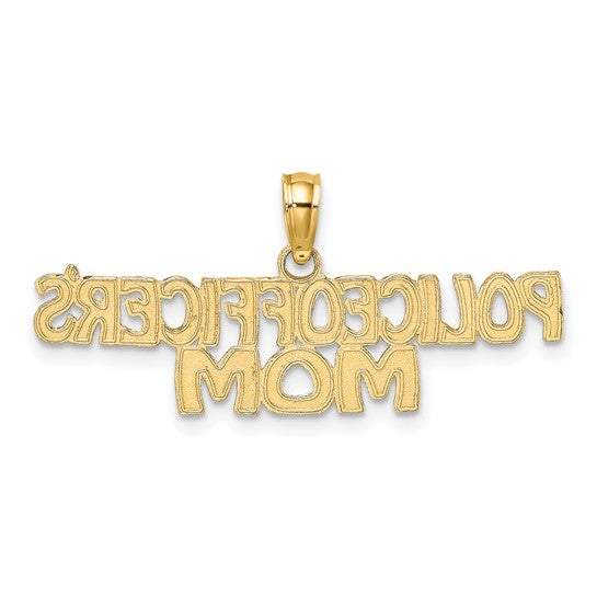 10kt Yellow Gold POLICE OFFICER'S MOM Charm