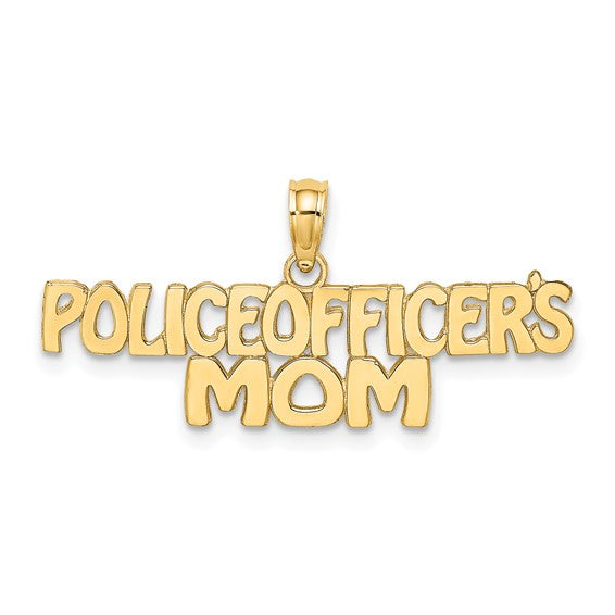 10kt Yellow Gold POLICE OFFICER'S MOM Charm