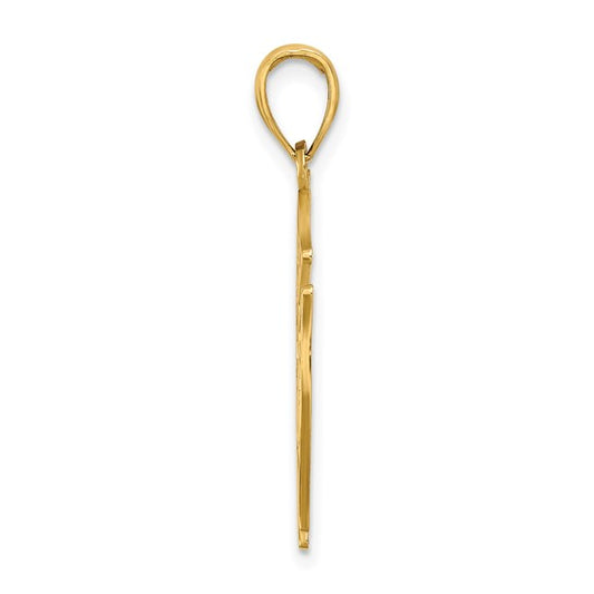 10kt Yellow Gold VFD Ladies AUX Shield Charm