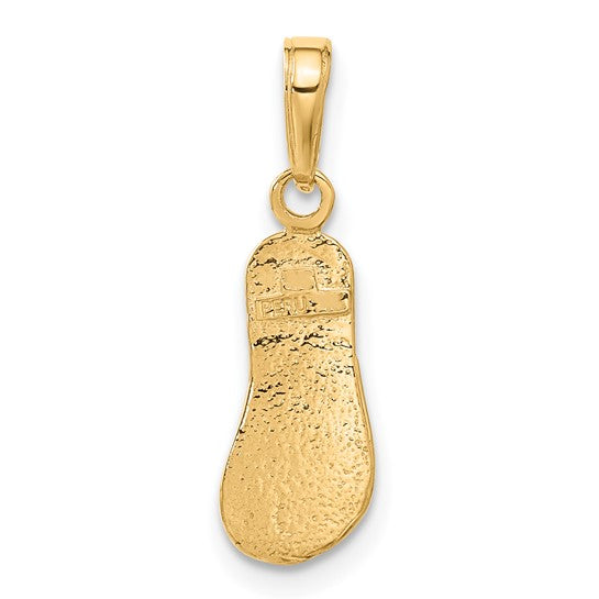 10kt Yellow Gold Single Flip-Flop Pendant