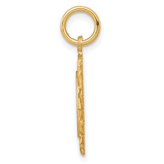10kt Yellow Gold Circle with Filigree Edges Charm