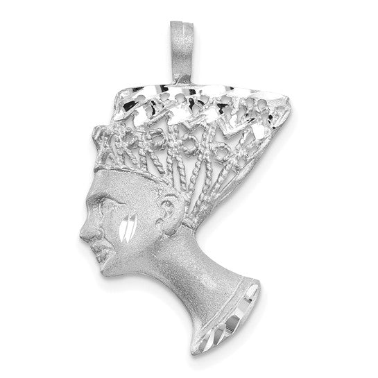 10kt White Gold Nefertiti Pendant