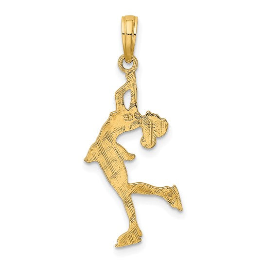 10kt Yellow Gold Ice Skater Turning Charm