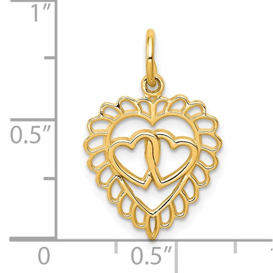 10kt Yellow Gold Heart Charm