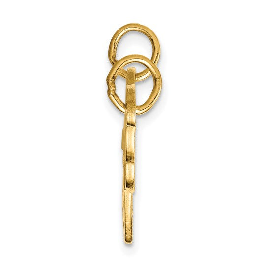 10kt Yellow Gold Heart and Key Break-apart Charm