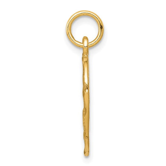 10KT Yellow Gold Angel Heart Charm