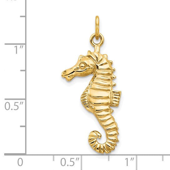 10kt Yellow Gold Seahorse Pendant