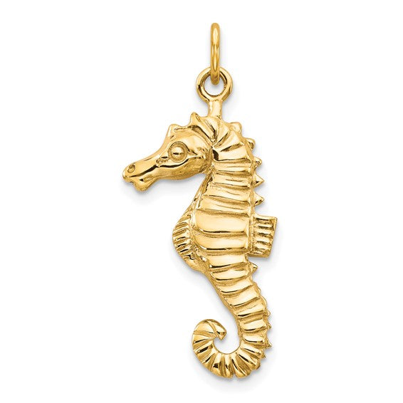 10kt Yellow Gold Seahorse Pendant