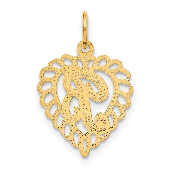 10kt Yellow Gold Initial B Charm