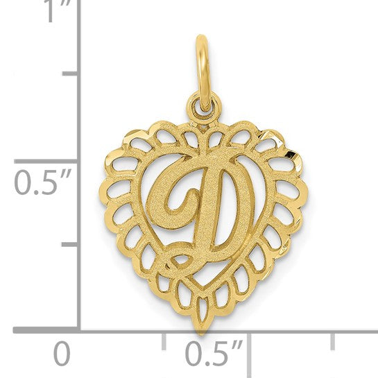 10KT Yellow Gold Initial D Charm