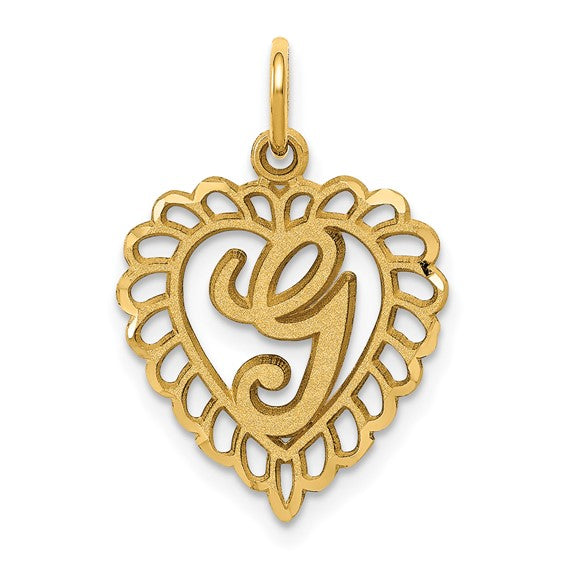 10kt Yellow Gold Initial G Charm