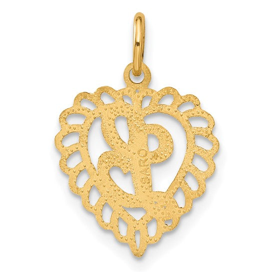 10kt Yellow Gold Initial L Charm