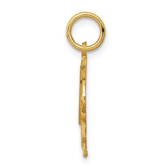 10kt Yellow Gold Initial M Charm